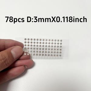 78/117개 라운드 3mm 접착식 전도성 테이프 도트, 리모컨 및 키보드 수리용, 플라스틱, 전자 게임 콘솔 버튼 수리 호환, 절단 없이 수리 패치, 컨트롤러 PS4 도트형 전도성 수리 테이프
