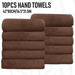 10개 세트 핸드타월 42*80cm/16.5*31.5인치, 대형 호텔 타월, 단색 핸드타월, 부드럽고 편안함, 고흡수력, 호텔, 욕실, 체육관, 사우나 사용 가능, 다양한 색상 제공