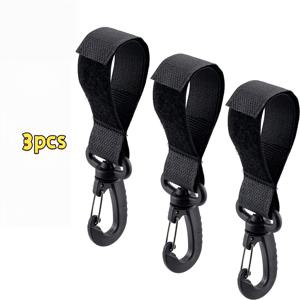 3개 다기능 面。钩 및 루프 플라스틱 고리, 배터리 카트, 자동차 뒷좌석, 케이블 하드웨어 공구 정리용 고리, 야외 보트용 버클, 페달보드용 듀얼 팩 매직 클립, 휴대용 카약 고정 액세서리