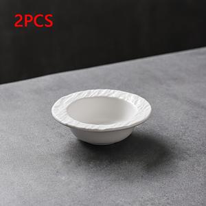 석재 무늬 밀짚모자 세라믹 조미료 그릇 2개 세트, 고급스러운 가정용 소스 그릇, 전골 그릇, 상업용 식당 양념 그릇, 반찬 그릇, 음식 소스 그릇, 식품 보관 용기, 스테이크 소스 그릇, 양념 그릇, 치즈 소스 그릇, 과일 그릇, 간식 그릇, 주방 용품, 식당 용품