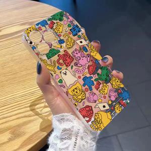 삼성 갤럭시 S26 25 24 23 22 UItra PLUS FE A57 56 55 54 53 52 51 50 37 36 35 34 26 25 24 23 22 16 15 14 13 07 06 05 03 02 S용 귀여운 컬러풀 카툰 호랑이 중국 스타일 아기자기한 풀 보호 충격 방지 투명 폰 케이스 TKKYLTM00206