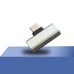 2-In-1 USB-C - 듀얼 USB-C 포트 헤드폰 잭 어댑터, 헤드폰 및 충전이 동시에 사용 가능 2-In-1 오디오/충전기 스플리터