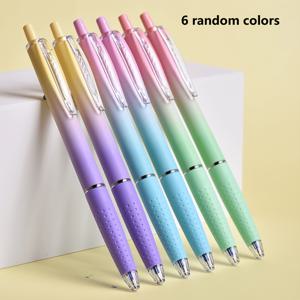 랜덤 색상 펜 6개/세트 0.7mm 파란색 소프트 그립 젤 펜, 부드럽고 빠른 필기감, 다이어리, 학교 및 사무실에 적합. 부드럽고 빠른 건조 필기감, 필기 및 사무용품 선물용으로 적합, 가는 팁, 가벼운 펜