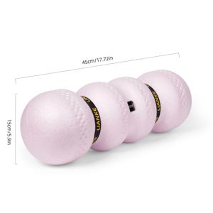 핑크 EPP 사각 요가 필러 피트니스 롤러, 강화된 홈 디자인으로 등, 엉덩이, 다리 긴장 완화를 도우며 운동 전후 스트레칭 및 워밍업에 도움을 줍니다.