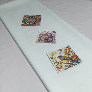 폭 1.55m 순면 흰색 평직 원단 사전 재단 60cm/80cm/100cm, DIY 프린팅 재봉 안감용 통기성 있는 빈 베이스 천
