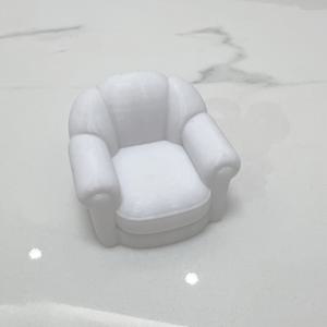 라운드 미니 싱글 소파, 인형의 집 가구, 인형의 집 레저 공간 가구, 미니 장식품, 장면 장식품