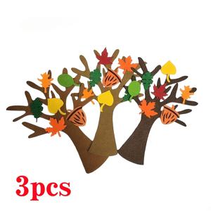 추수감사절, 할로윈, 크리스마스용 가을/겨울 나무 모양 장식품 및 걸이 액세서리 3개 세트, 추수감사절, 할로윈, 크리스마스 테마 파티 실내/실외 장식용, 친구와 가족을 위한 이상적인 선물