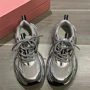 스타일리시 인网络红 조루시 동일 스타일 여성용 아빠 슈즈, Ins 2026 실버리 스니커즈, 여성용 플랫폼 슈즈, 여성 신발