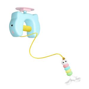 USB 충전식 자동 스윙 도어 고양이 장난감, 인조 깃털이 달린 인터랙티브 행잉 볼, 실내외 사용을 위한 문과 창문 장착형 엔터테인먼트 장난감, 모든 고양이 품종, 바쁜 주인, 다묘 가정에 적합