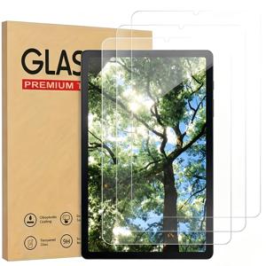 3개 세트, 삼성 S6 Lite 10.4인치 호환, 고품질 강화유리 화면 보호 필름, 스크래치 방지, 지문 방지, 자동 접착, 초보자도 간편하게 부착, HD 선명도