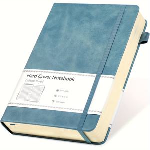 A5 하드커버 저널 - 320페이지, 100gsm 두꺼운 종이, 줄무늬 & 격자 옵션, 글쓰기 및 메모용, 대학 및 사무실 필수품, 5.7 x 8.3인치, 다이어리, 인조 가죽 장식