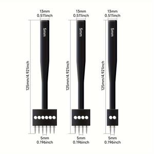【뉴 로우 펀치】1개/3개 4/5/6mm 피치 1mm 구멍 직경 2/4/6톱니 가죽 벨트 펀칭 원형 홀 지갑 가방 재봉용