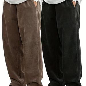 세련되고 멋진 남성용 코듀로이 조거 팬츠는 세 가지 색상으로 제공되며, 편안한 원단, 양면 사이드 포켓, 미드 라이즈 레그 디자인, 그리고 강력한 스트리트 스타일을 특징으로 하여, 일년 내내 착용하기에 완벽하며, 야외 스포츠에도 적합합니다.