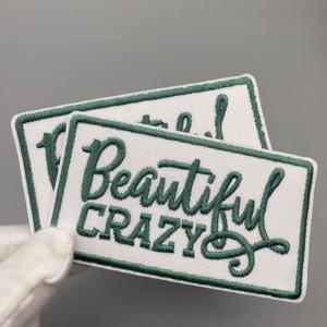 [레트로 스파이시 스타일] 2개 창의적인 영어 아름다운 CRAZY 패턴 핫 멜트 접착제 자수 천 스티커, 간편한 작동, 다림질 고정, 재단 가능한 맞춤 의상