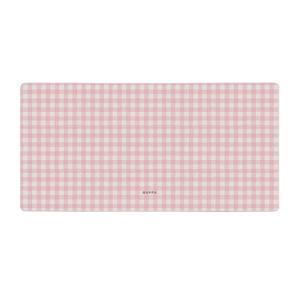 핑크 체크 이지 클린 대형 마우스 패드 60X30Cm PVC HD 프린팅, 스티치 없는 가장자리 미끄럼 방지 매트 (호스트 사용자용)