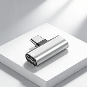 듀얼 포트 USB-C to 듀얼 USB-C 헤드폰 잭 어댑터, 헤드폰 및 충전 동시 시뮬레이션, 듀얼 오디오/충전기 분배기