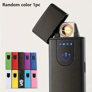 듀얼 아크 전자 라이터, 펄스 아크 방풍 불꽃 없는 USB 충전식 전자 라이터, 휴대용 플라ズ마 점화기, 야외 생존, 탐험, 캠핑용, 남녀를 위한 정교한 선물