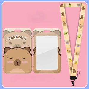 2D 정식 카피바라 ID 카드 홀더, 만화 애니메이션 버스 카드 홀더, 식권 카드 홀더, ABS 카드 케이스, 카피바라 ID 보호 슬리브, 완벽한 휴일 선물
