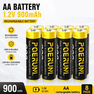 1.2V 니켈-수소 충전식 AA 배터리, 무선 마이크, 알람, 리모컨, 계산기 등 가정 및 사무실 AA 전자 기기 등에 적합. 12개/8개/4개입