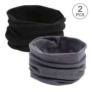 2개 팩 남성 및 여성을 위한 2개 경량 넥 게이터 - 자전거 타기, 걷기, 야외 활동에 적합한 부드럽고 따뜻한 튜브 스카프, 신축성 있는 풀온 얼굴 보온기, 기계 세탁 가능, 가을 겨울 일상복