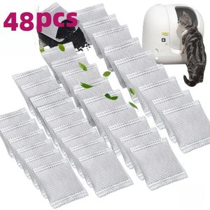 48개 천연 활성탄 탈취제, 자동 화장실용, 다묘 가정 및 화장실 탈취제를 위한 탈취 리필 제공