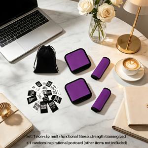 미끄럼 방지 다기능 피트니스 근력 운동 매트 (랜덤 영감 포스카드 포함), 요가, 역도 및 홈 피트니스 호환 - 헤비 듀티 쿠션 미끄럼 방지 패드, 장비 훈련 매트에 적합