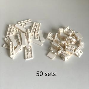 50세트 피규어 디스플레이 스탠드 베이스 플레이트 (이름표 포함) 99207 브래킷, 블록 미니피규용 쓰기 가능 라벨 홀더, 수집용 피규어 디스플레이 액세서리