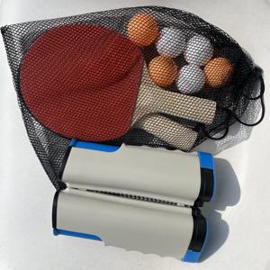 핑 pong 패들 세트. 휴대용 탁구 세트 (수축식 네트 포함). 라켓 2개, 공 3+3개, 성인용 실내/외 휴대 가방. 탁구 훈련 세트. 초보자 훈련에 적합