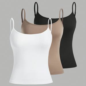 여성용 3피스 세트 조끼 서스펜더