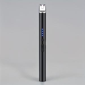 USB 충전식 금속 전자 라이터, 방풍 및 무화염 설계, 펄스 점화 기능 내장, 170mAh 배터리 탑재, 캔들·바베큐·캠핑·가정용