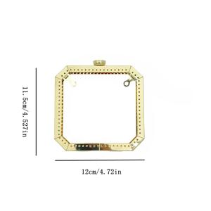 정사각형, 매끄럽고 무늬 없는 핀홀 메탈 프레임, 가방 하드웨어, 1개, 지갑 제작, DIY 지갑 제작
