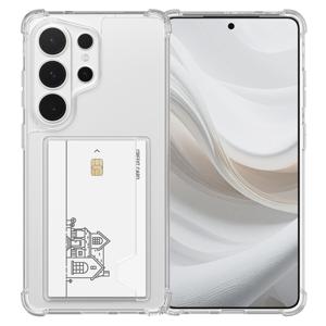 for 갤럭시 S26 S25 플러스 울트라 엣지 FE A16 A36 A56 M16 더블 카드 수납 투명 핸드폰 케이스 case for Galaxy phone
