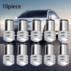 10개 LED 자동차 전구 1156, S25, G18, R5W, R10W, Ba15S, P21W, 1157, Bay15D P21/5W S25 G18 렌즈 집광 강화 화이트/레드/옐로우, 자동차 테일 방향 지시등 전구, 후진등, 안개등, 방향 지시등, 전조등 12V용
