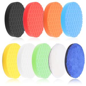 자동차 및 가구용 150mm/6인치 광택 패드 9개 세트, 교체용 스펀지 디스크 포함 - 왁싱, 유광, 버핑용, 폴리셔용, 폴리셔 기계용, 자동차용
