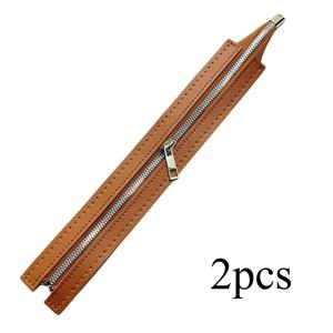 2개 세트 메시 지퍼 (추가 부착 포함), 길이 24Cm/34.5Cm 2개, 손뜨개 직조 가방 지퍼 재료, 털실 직조 가방 지퍼 테이프, 여행 가방 지퍼 수제 추가 부착