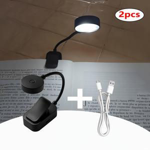 2개 세트: 원형 북라이트 1개 + USB 케이블 1개. 3가지 색온도, USB 충전식, 유연한 휘어지는 튜브 디자인의 원형 클립 독서등, 부드러운 눈 보호 조명. 거실, 침실, 서재, 기숙사에 이상적인 조명 선택