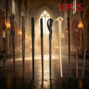 10개 해리 포터 지팡이 세트, 해리와 듀마벨 지팡이 포함, 할로윈 의상, 크리스마스 선물, 파트론스 지팡이(마법 동물 및 주문 호환)로 구성된 최고의 생일 선물 및 수집품