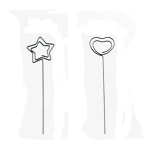 20개 세트 금속 사무실 & 홈 데스크 클립 - 우아한 별 모양, 스티커 메모, 사진, 카드용 - 내구성 있는 작업 공간, 파티, 학교 또는 선물 장식 (클립 20개), 데스크 장식, 워크스페이스 정리함, 광택 마감
