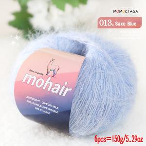 6개입 고급 알파카 모헤어 얀 - 150G/5.29Oz - 구름처럼 푹신하고 부드러움, 꽃처럼 부드럽고 - 스웨터, 숄, 모자, 스카프, 재킷, 드레스, 가디건, 담요, 양말 뜨개질에 적합