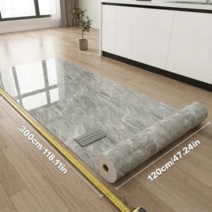 마블 필 앤 스틱 벽지, 1롤 특대형 120Cm X 300Cm, 자가 점착 광택 비닐 필름, 벽, 바닥, 조리대, 백스플래시용 탈착식 시트지, 침실 거실 욕실 주방 홈 리모델링