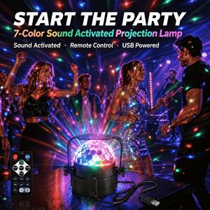 2026년형 업그레이드 디스코 스마트 라이트 | USB 스마트 램프 | USB 전원 | RGB 멀티컬러 디밍 가능 (리모컨 배터리 미포함) 활기찬 파티 장식 조명 | KTV | 모임 | 다양한 이벤트 장식 | 열정적인 분위기 조성