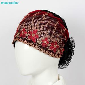 2026년 신상 (Marcolor) 레트로 플로럴 자수 레이스 투크, 메시 오픈워크 통기성 좋은 부드러운 풀오버 모자, 데일리 캐주얼 웨어, 파티, 생일 & 선물로 완벽, 여성, 친구, 어머니 & 친한 친구에게 이상적