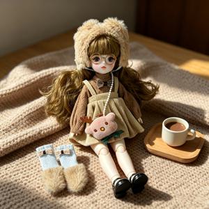 1개 수집용 BJD 볼 조인트 인형, 전신 다중 관절 인체, 사진 촬영을 위한 유연한 포즈 모델, 홈 데스크탑 장식품, 사진 소품, 발렌타인데이 크리스마스 부활절 깜짝 선물