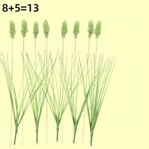 13개 세트: 여우꼬리풀 줄기 8개 + 양파풀 줄기 5개. 고급 인조 갈대풀과 여우꼬리풀 꽃과 녹색 식물. 관리가 필요 없으며, 화분에 심을 필요가 없습니다. 정원 꽃 장식, 결혼식 장식, 야외 인조 식물, 안뜰, 화분, 꽃병 등에 적합합니다. 사계절용 인조 녹색 식물 및 꽃 장식