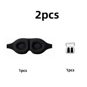 수면용 안대 + 귀마개 2개 세트, 3D 컨투어형 수면용 안대, 조절식 스트랩이 있는 제로 프레셔 아이마스크, 깊은 수면, 여행, 낮잠, 요가 휴식용