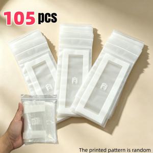 105개 재사용 가능한 냉장고 신선도 유지 보관백 세트, 랜덤 패턴 주방 식품 보관 밀봉백, 과일, 곡물, 야채, 고기에 적합, 주방 수납 및 정리, 주방 액세서리, 재사용 가능한 포장백