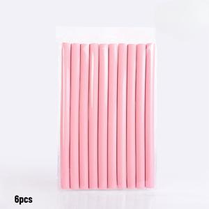 6개입 초대형 무열 푹신한 웨이브 헤어 롤러 | 야간 무열 컬링, 빅 웨이브 헤어 연출, 긴 또는 중간 길이 헤어 퍼핑 로드, 부드러운 컬링 도구, 손상 없는 스타일링 도구