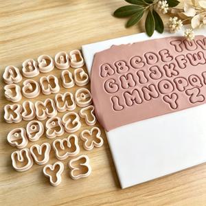 영문 알파벳 모양 폴리머 클레이 주얼리 몰드, 대문자 26개 알파벳 모양 몰드, DIY 귀걸이 주얼리 및 수제 폴리머 클레이 커터, 귀걸이, 브로치, 펜던트용, 도자기 몰드, 고정밀 절단 폴리머 클레이 몰드
