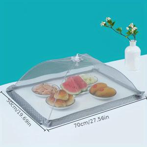 1개 조절 가능한 메쉬 식품 커버 - 접이식 및 재사용 가능한 식탁 보호대, 벌레 차단, 통기성 유지, 가정용 및 캠핑카 냉장고 부품에 적합
