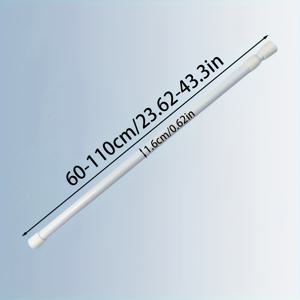 1개, 다기능 접이식 로드 (드릴 불필요), 간편한 설치, 욕실, 주방, 창틀, 발코니, 거실에 적합, 도어 커튼 로드, 창문 커튼 로드, 옷장 지지대, 빨래 건조대